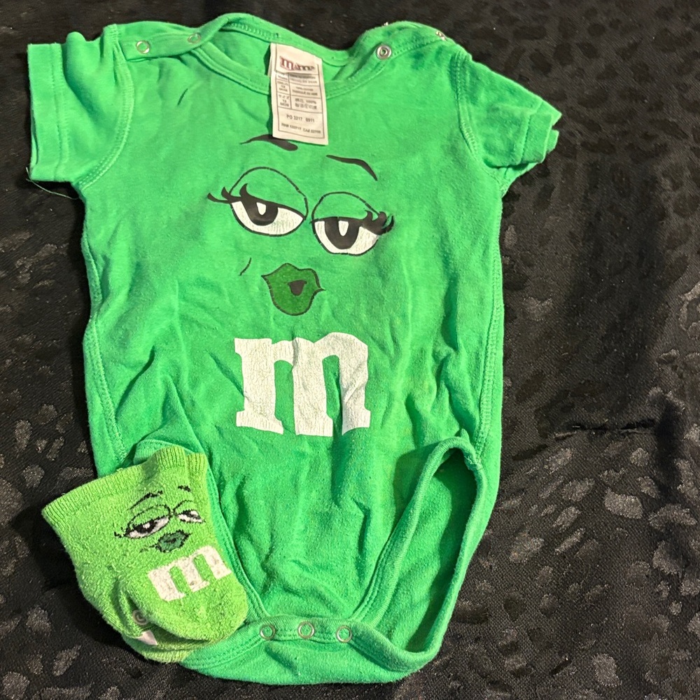 M&M'S Vibrant Green Kids Bodysuit
